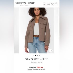 Taupe/light brown jacket from velvet heart